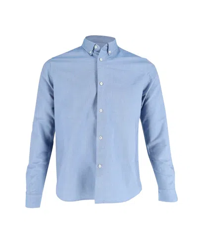 Apc A. P.c. Classic Oxford Dress Shirt In Blue Cotton