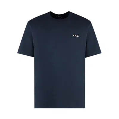 A.p.c. A. P.c. Classic T-shirt In Dark Navy Ecru