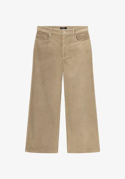 A.p.c. A. P.c. Clyde Pants 24 Beige In Neutral
