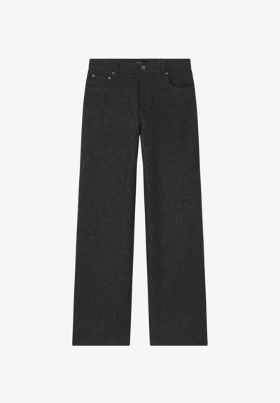 A.p.c. A. P.c. Clyde Pants 26 Charcoal Grey In Gray