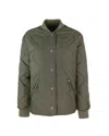 Apc Padded Quilted Bomber Jacket In Green