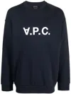 Apc V.p.c. Logo-print Organic-cotton T-shirt In Blue