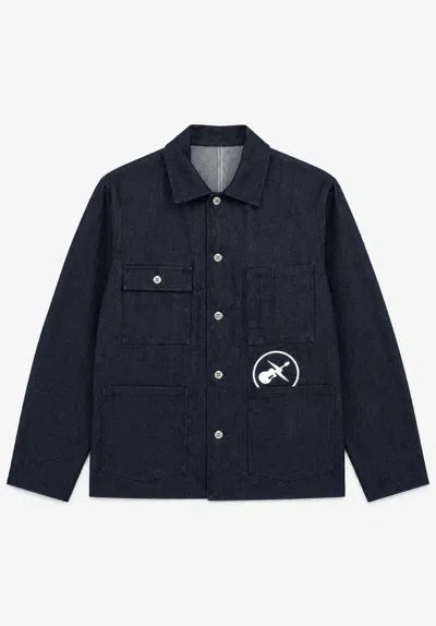 A.p.c. A. P.c. Collaboration Grand Jack Vest Jacket In 100% Cotton In Indigo