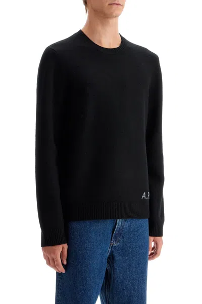Apc A.p.c. Merino Wool Sweater With High Neck And Luxurious Finish In Black