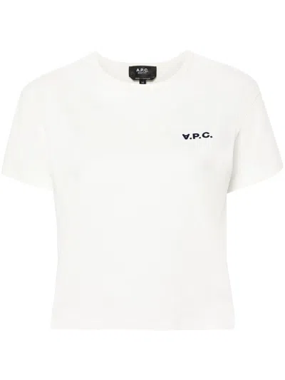 A.p.c. A. P.c. Contrasting Logo T-shirt - Size S In White