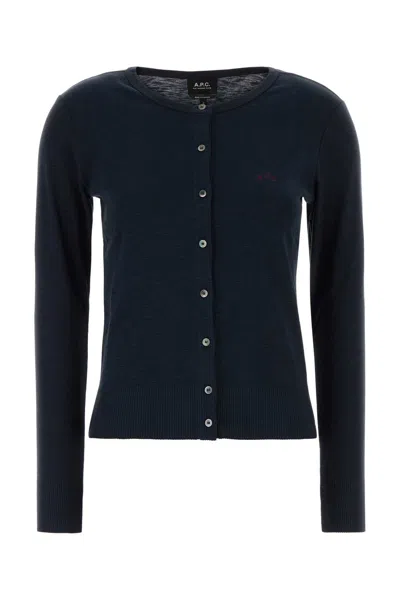 A.p.c. A. P.c. Cora Cotton Cardigan In Blue