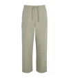 Apc A. P.c. Cotton Drawstring Vincent Trousers In Green