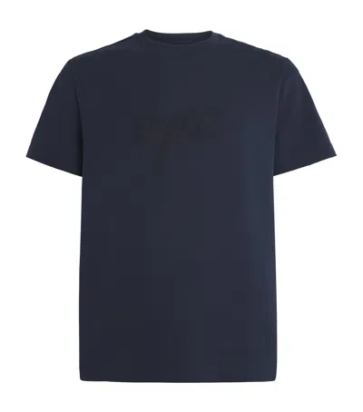 Apc A. P.c. Cotton Logo T-shirt In Navy