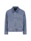 A.p.c. A. P.c. Cotton Zip Front Jacket In Blue