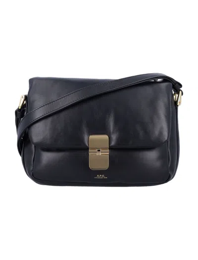 A.p.c. A. P.c. Cowhide Leather Mini Bag For Women In Nero