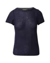 Apc A. P.c. Crew Neck T-shirt In Navy Blue Tencel In Blue
