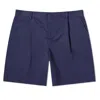 Apc A. P.c. Crew Pleated Shorts In Blue