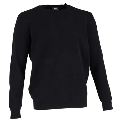 Apc A. P.c. Crewneck Jumper In Black Wool In Multi