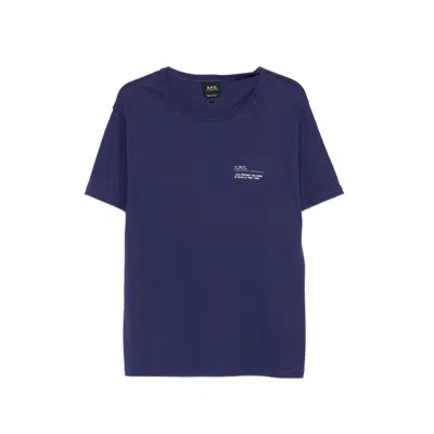 A.p.c. A. P.c. Crew-neck Logo-print T-shirt In Multi
