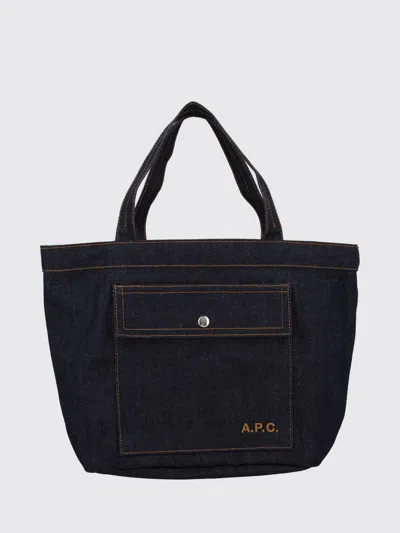 A.p.c. A. P.c. Crossbody Bag Woman Color Denim In Black