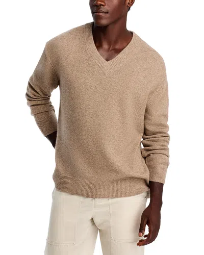 Apc A. P.c. Dany V Neck Sweater In Mastic Chine