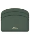 Apc A.p.c. Demi Lune Card Holder In Green