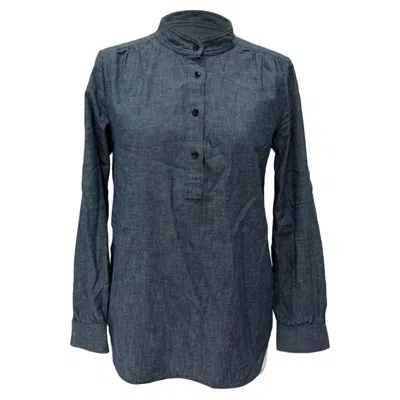 A.p.c. A. P.c. Denim Blouse In Light Blue Cotton In Gray