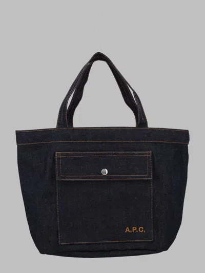 A.p.c. A. P.c. Denim Tote Handbag - 25 Cm X 40 Cm X 14 Cm