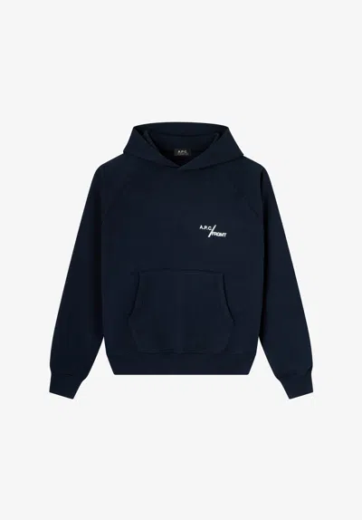 A.p.c. A. P.c. Duck Hoodie Xs Navy Blue