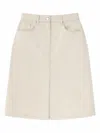 Apc A. P.c. Eco-friendly Cotton Mini Skirt In White