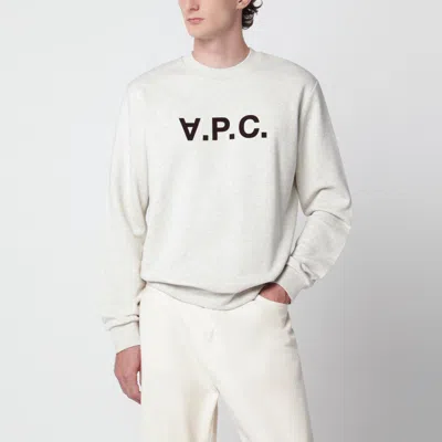A.p.c. A. P.c. Ecru Standard Grand V. P.c. Cotton Sweatshirt In White