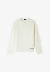 A.p.c. Compact Wool Edward Pullover Sweater In White