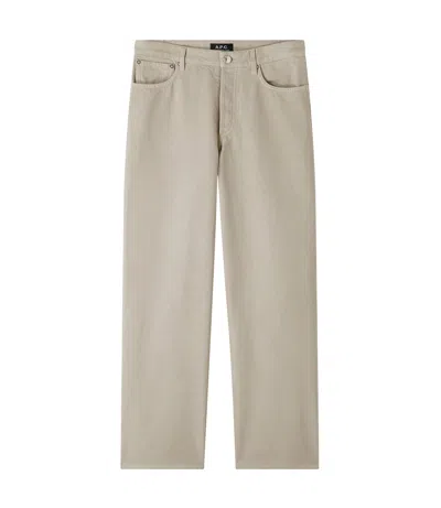 A.p.c. A. P.c. Elisabeth Long Jeans 24 Taupe In Gray