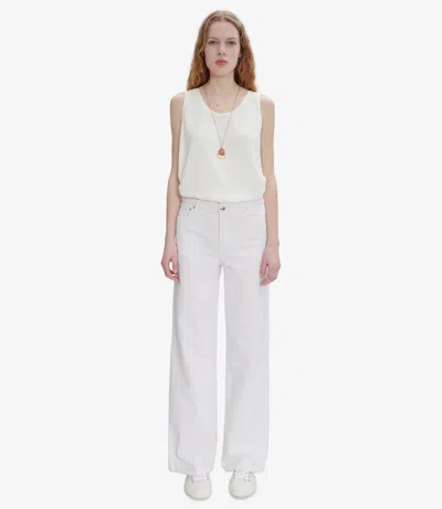 A.p.c. A. P.c. Elisabeth Long Jeans 25 Pink In White