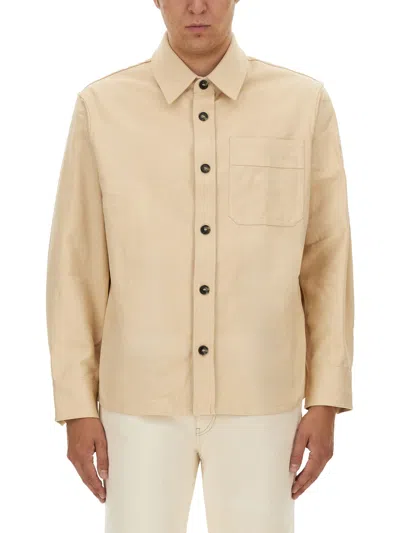 Apc Boxy Fit Jacket With Classic Collar In Multi