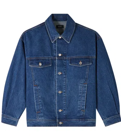 A.p.c. A. P.c. Elvis Jacket Xxl Indigo In Blue