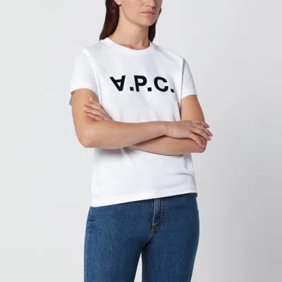 A.p.c. A. P.c. Embroidered Cotton Mini T-shirt In White