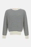 A.p.c. A. P.c. Essential Knit Pullover In Ecru/dark Navy