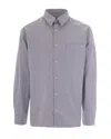 A.p.c. Stripe-pattern Shirt In Light Grey