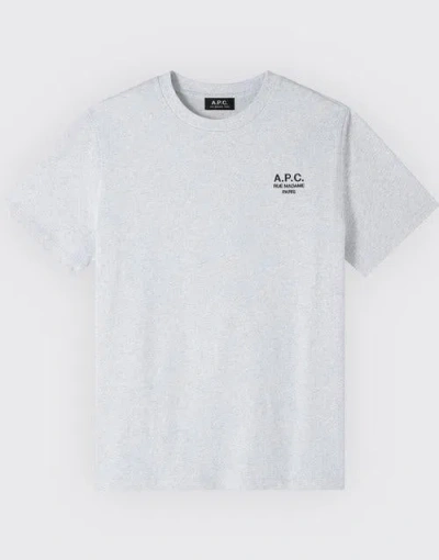 A.p.c. A. P.c. Essential Standard T-shirt In Gris Chine Noir
