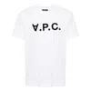 A.p.c. A. P.c. Flocked-logo Cotton T-shirt In White