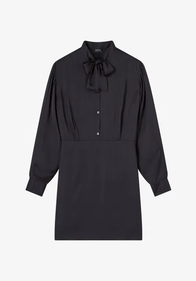 A.p.c. A. P.c. Flowing Dress 34 Navy Blue