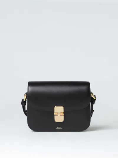 Apc A.p.c. Grace Bag In Leather With Shoulder Strap In Black