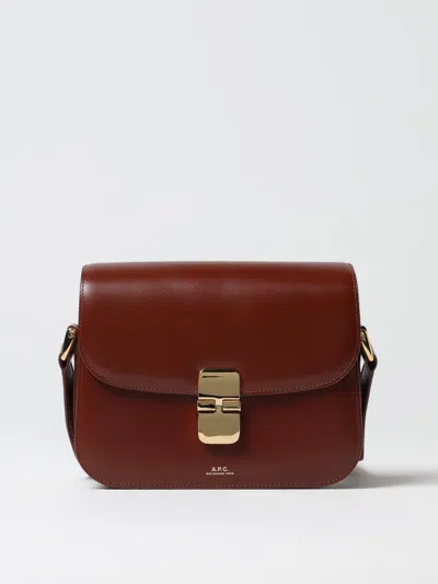 Apc A. P.c. Grace Leather Bag In Brown