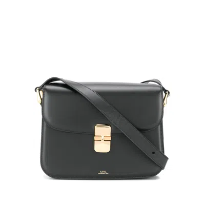 A.p.c. A. P.c. Grace Leather Cross Body Bag In Black