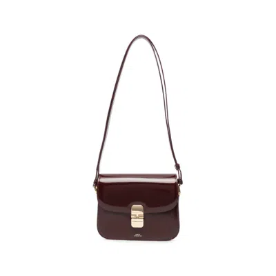 A.p.c. A. P.c. Grace Leather Mini Shoulder Bag In Red