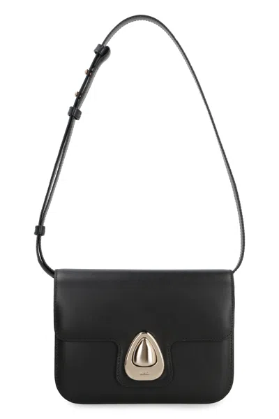A.p.c. Black Leather Small Astra Crossbody Bag