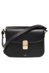 Apc Grace Small Shoulder Bag In Black Leather In Black