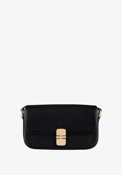 A.p.c. A. P.c. Grace Shoulder Bag One Size Black