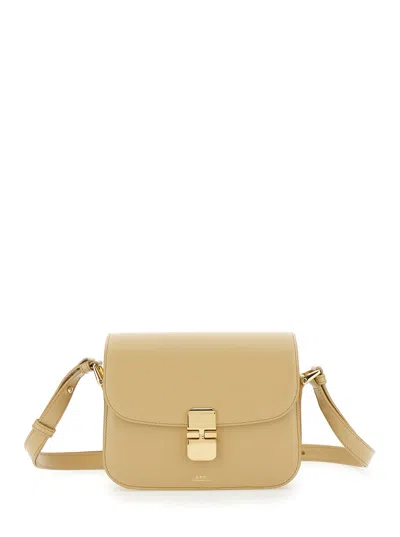 A.p.c. A. P.c. Grace Small Bag In Smooth Leather In Beige