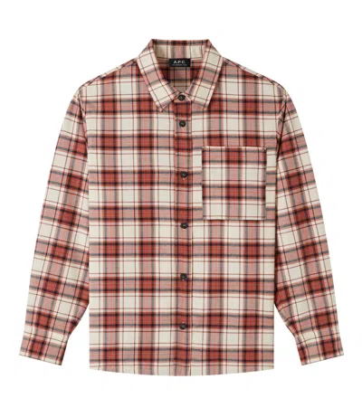 A.p.c. A. P.c. Graham Overshirt M Ecru In Multi