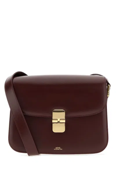 A.p.c. A. P.c. Grape Leather Grace Crossbody Bag In Purple
