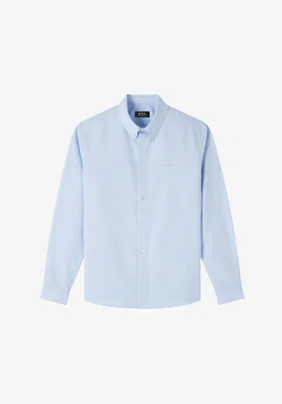 A.p.c. A. P.c. Greg Shirt Xs Light Blue