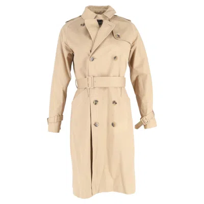 Apc A. P.c Greta Trench Coat In Beige Cotton In Neutral