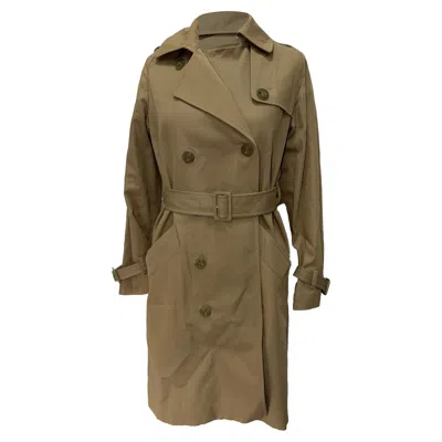 A.p.c. A. P.c. Greta Trench Coat In Beige Cotton In Brown